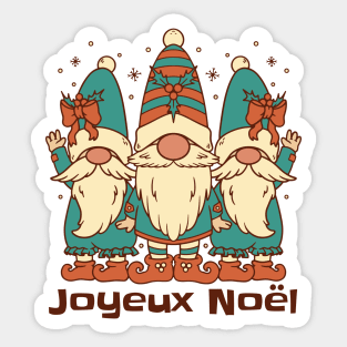 Merry Christmas in French Sticker